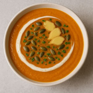 Krem z dyni z imbirem